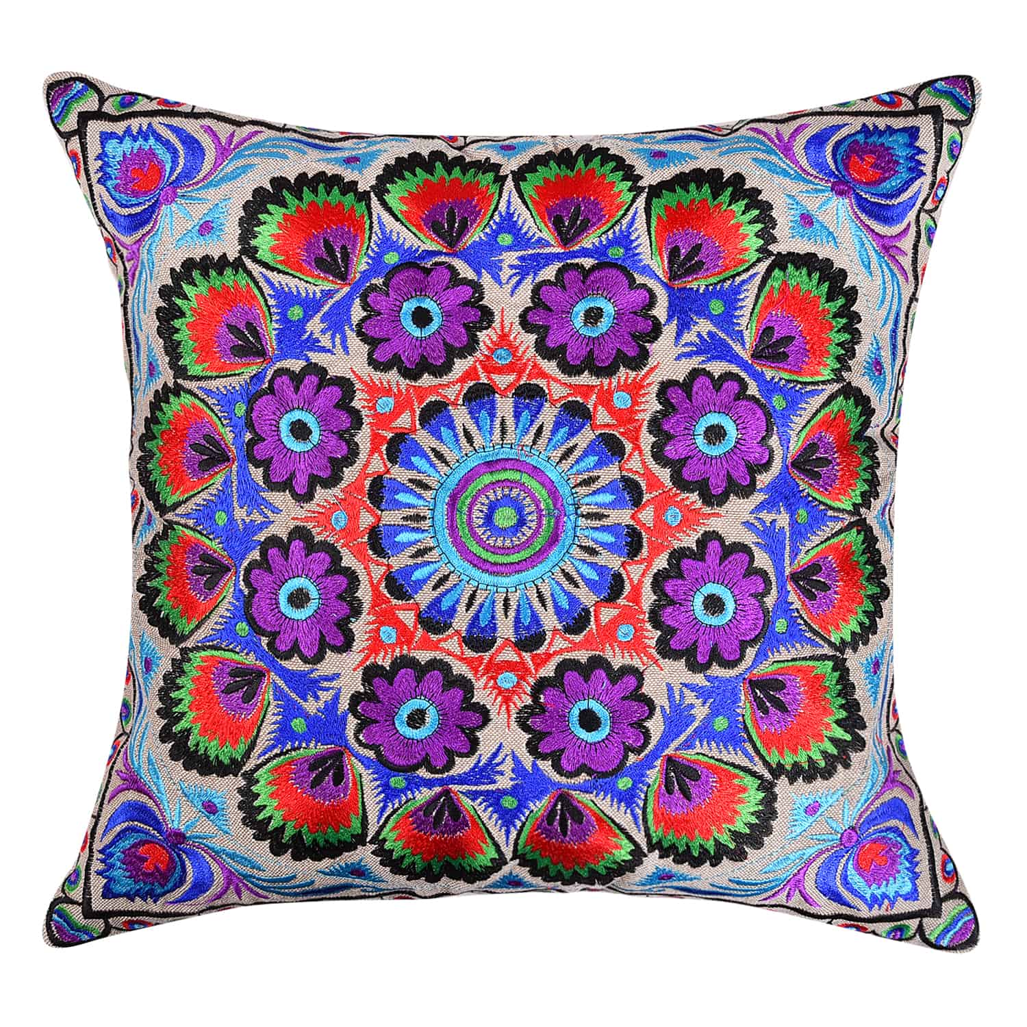 Cushion Cover Rangoli Peacock - mintorie