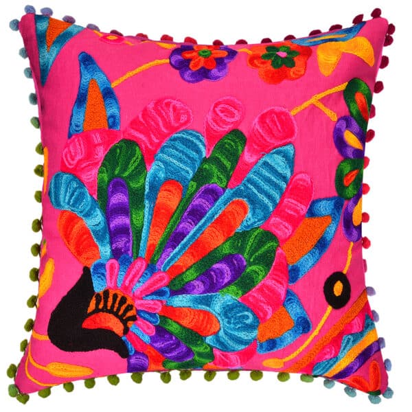 Cushion Cover Pompom Pink - Image 2