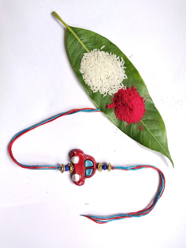 Car shaped Eco-friendly Plantable Tulasi Seed Rakhi - Image 4