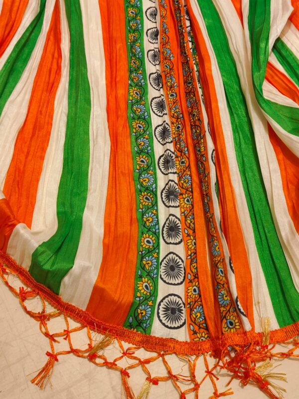 Dupatta for Independence Day Special- Multicolour Art Silk Dupatta - Image 2