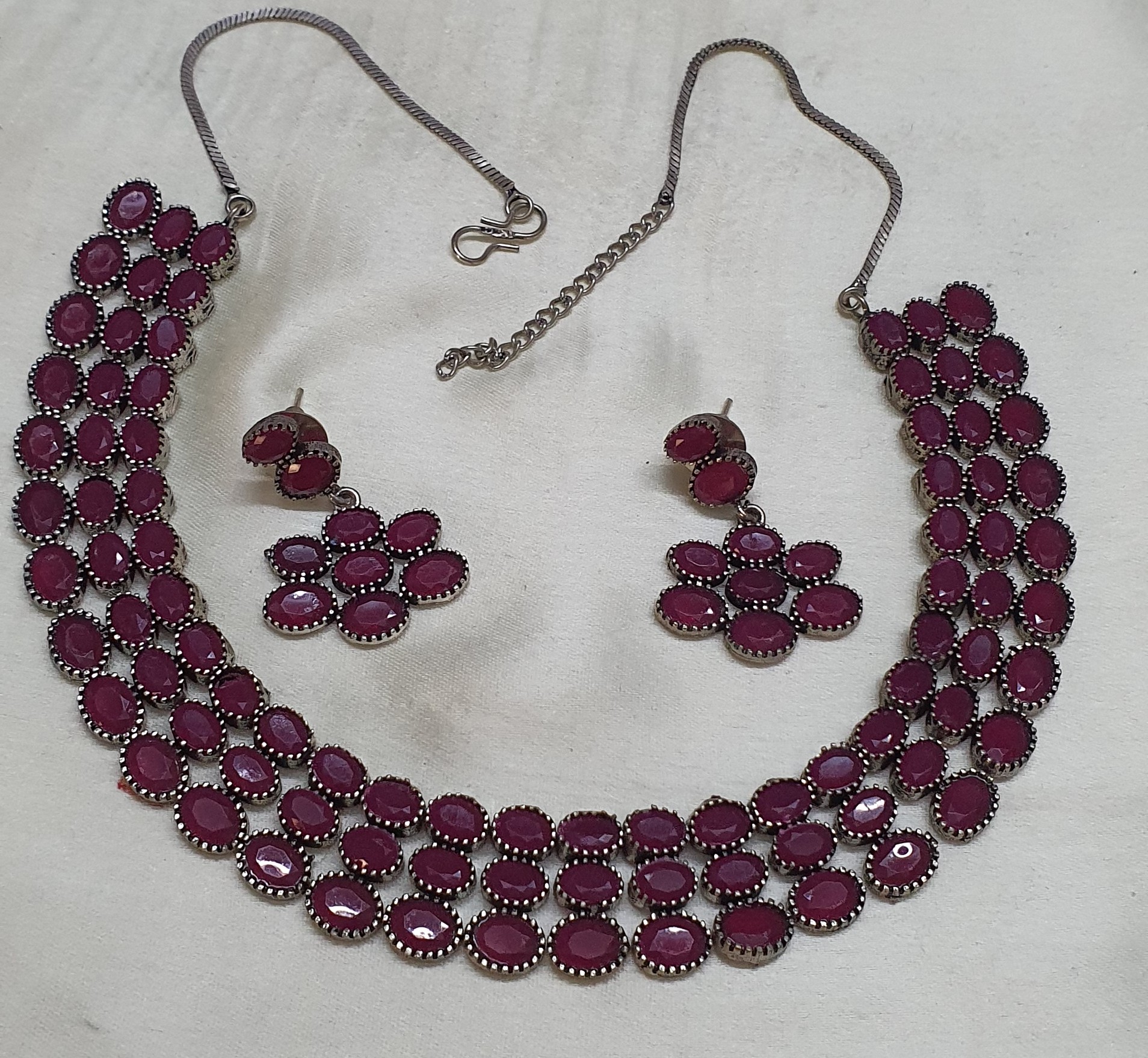 Glamvila Pink stone Designer Jewellery - Image 2