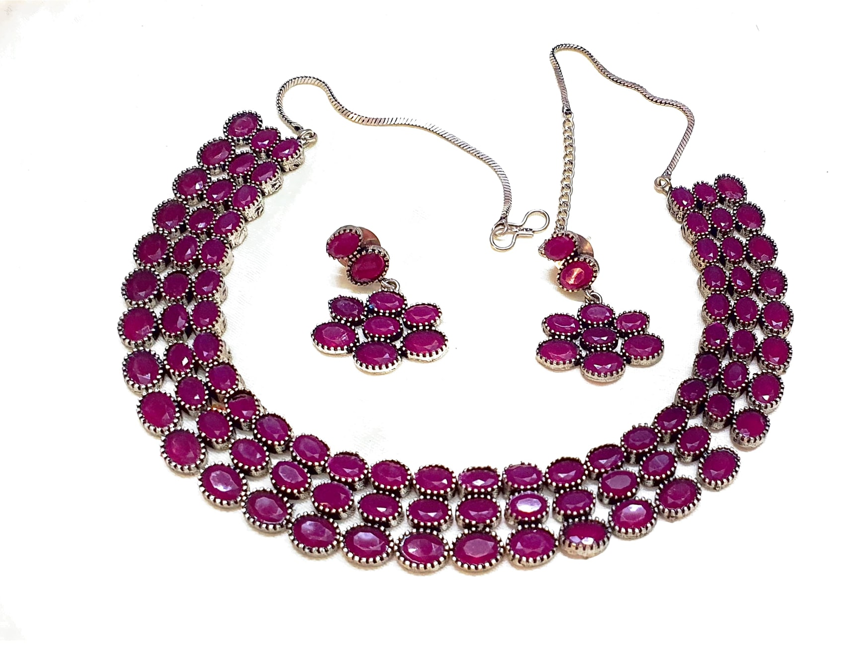 Glamvila Pink stone Designer Jewellery