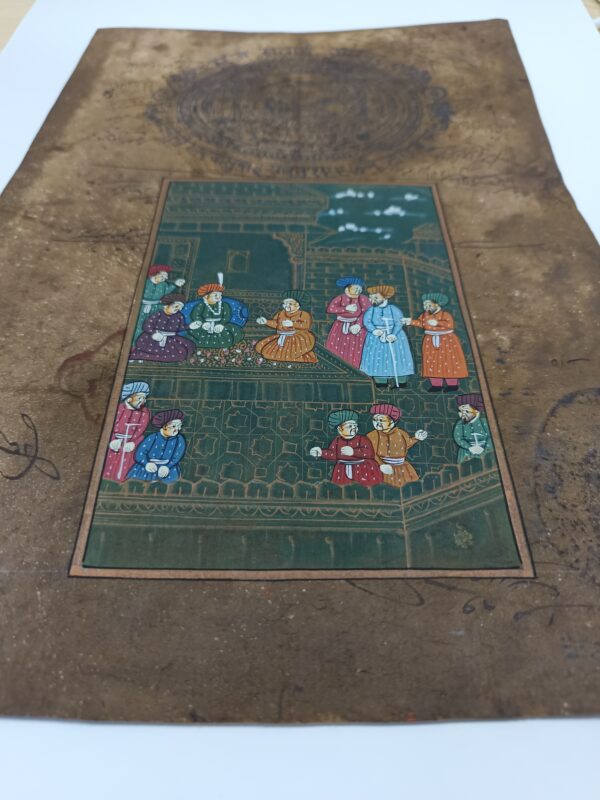 Mughal darbar on stamp paper