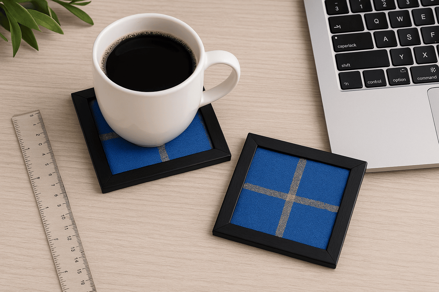 Glamvila Deep Blue Classic Coasters - Image 2
