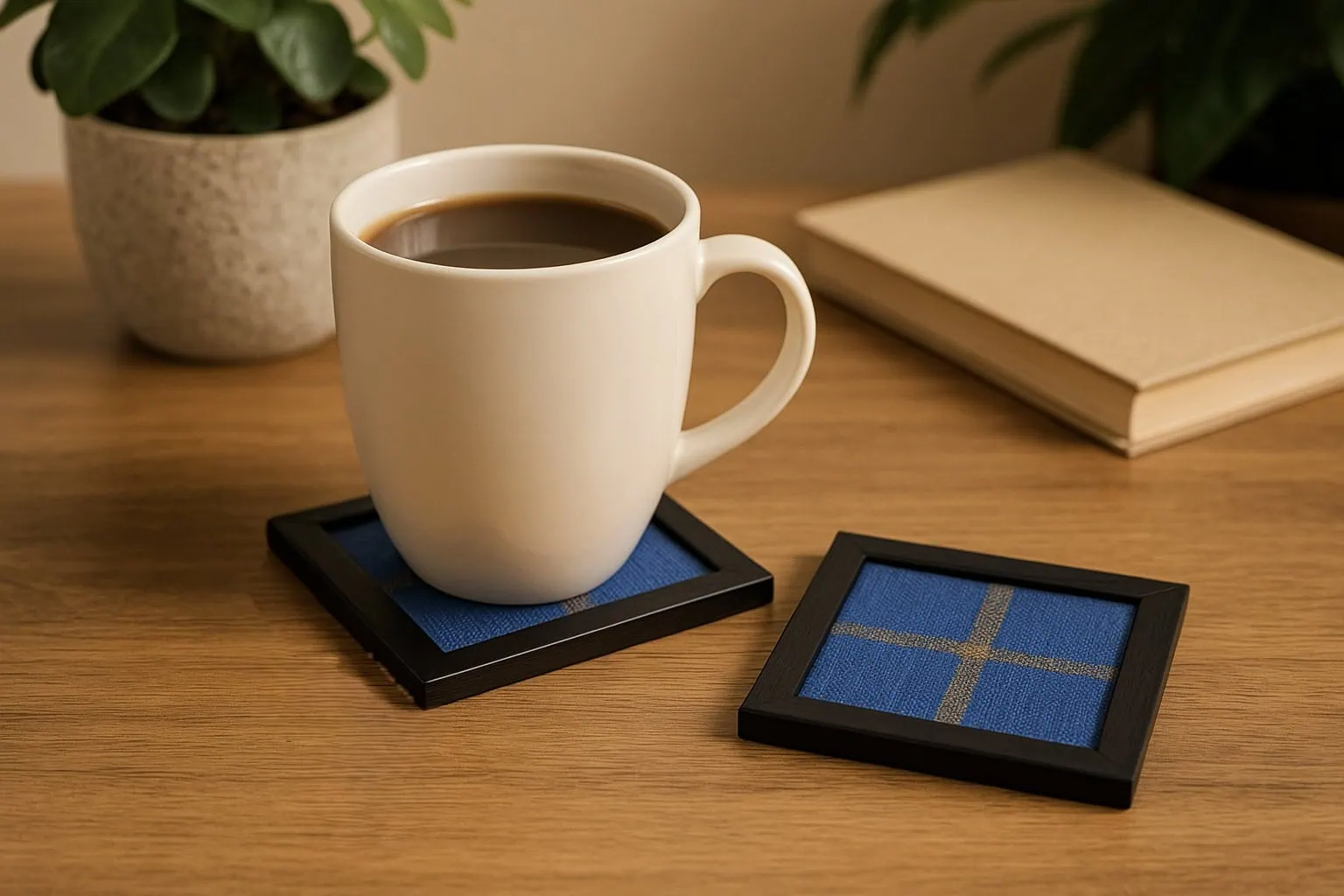 Glamvila Deep Blue Classic Coasters - Image 4