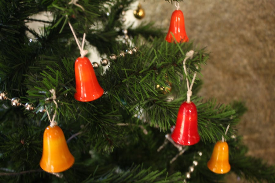 Wooden Bells for Christmas Tree - Set of 6- Tree Decorations - Wooden Hangings - Image 3