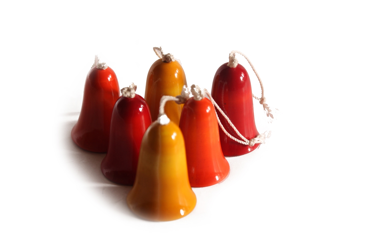 Wooden Bells for Christmas Tree - Set of 6- Tree Decorations - Wooden Hangings - Image 2