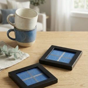 Glamvila Deep Blue Classic Coasters