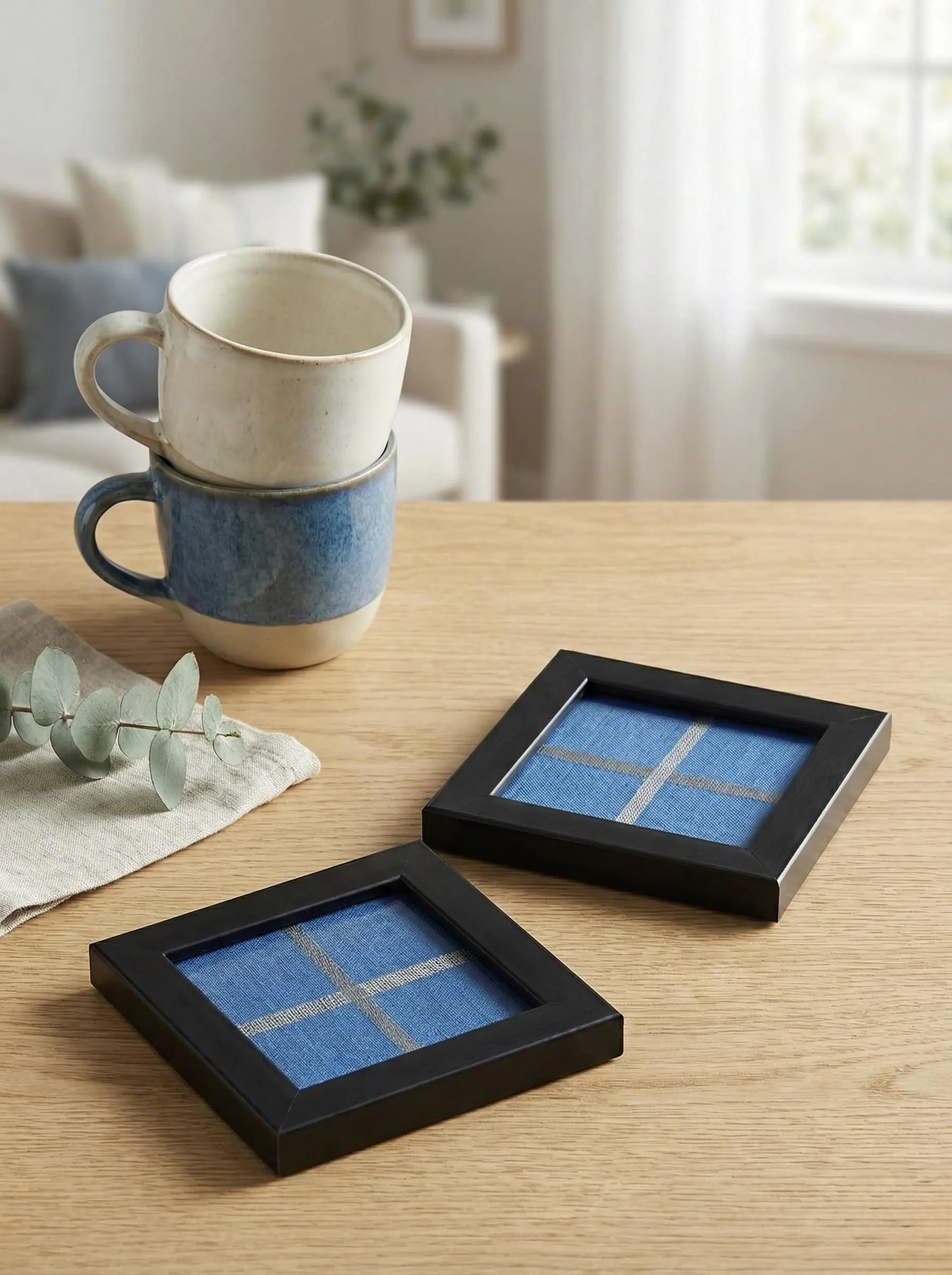 Glamvila Deep Blue Classic Coasters