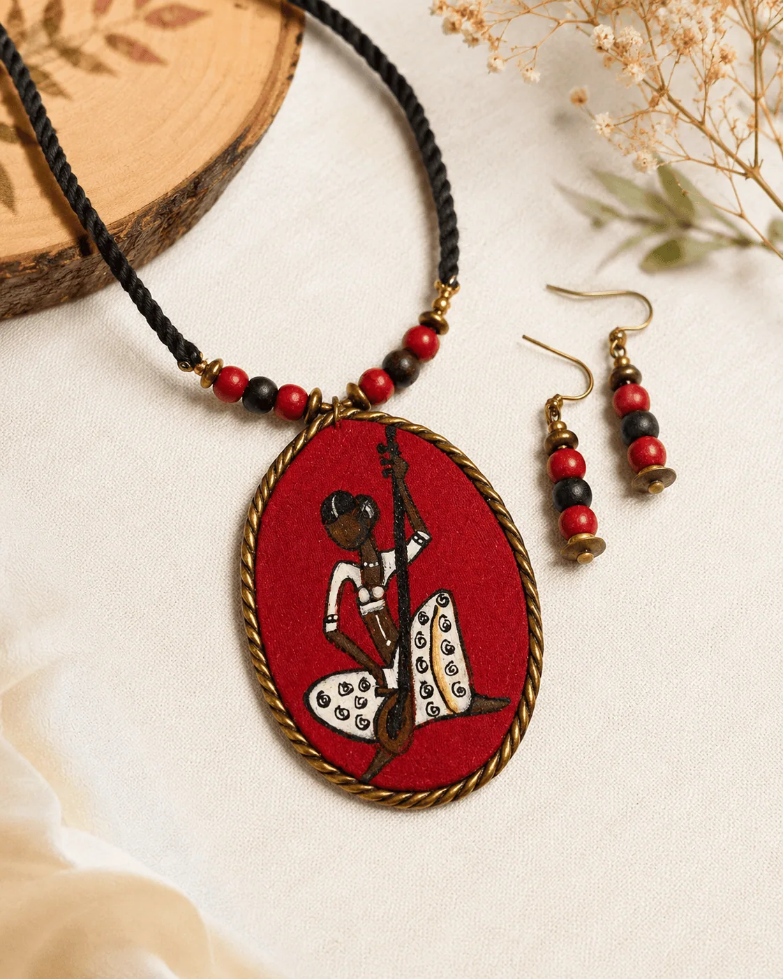 Glamvila Raga Rogue Fabric Jewellery Set - Image 5