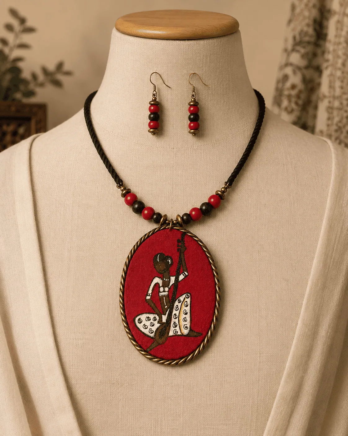 Glamvila Raga Rogue Fabric Jewellery Set - Image 3