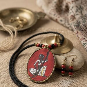 Glamvila Raga Rogue Fabric Jewellery Set