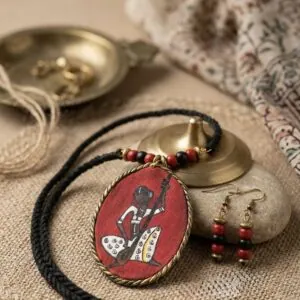 Glamvila Raga Rogue Fabric Jewellery Set